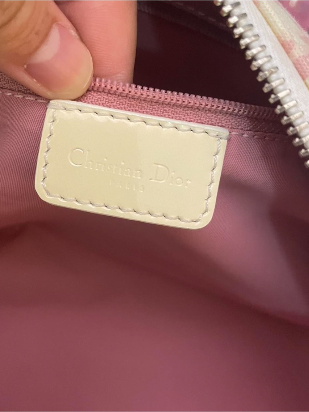 Dior Pink Logo Mini Satchel with Pearl Flower Appliqués - Picture 3 of 12